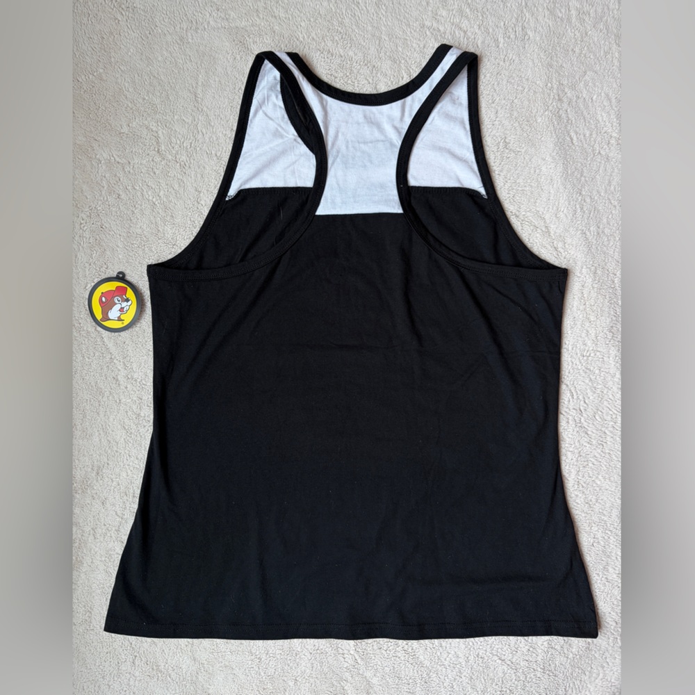 NWT Buc-ee’s Black and White Tank Top with Rhinetone Logo Women Size 2X - Picture 5 of 5